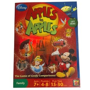 Disney Apples to Apples Family Card Game Mattel R2819 Complete 2009 Edition EUC